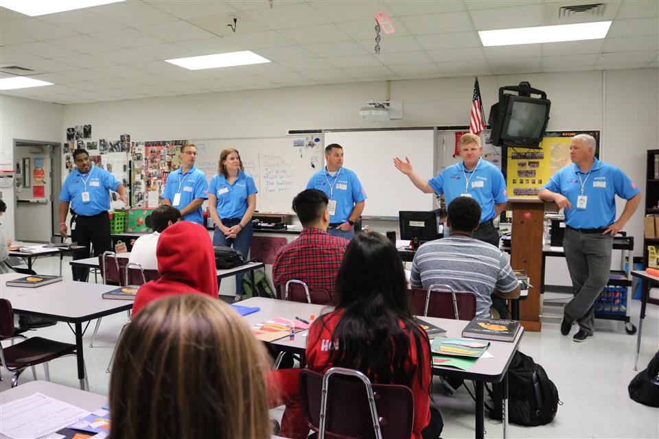 Photo of Daikin employees at Waller High School